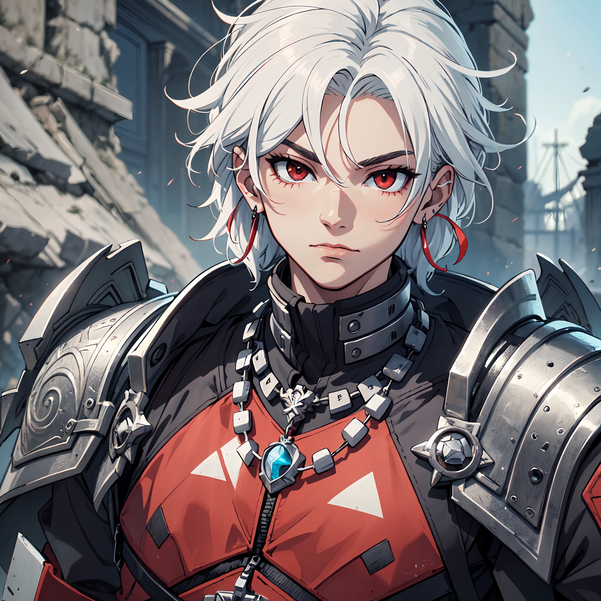128K Ultra High Definition,
128K Ultra High Quality,
128K Ultra High Resolution,
128K Resolution,
Hyper Detailed,
Hyper Quality,
Hyper Definition,
Perfectly Detailed,
Perfectly Designed,
Masterpiece,
1 Boy,
Anime,
Handsome,
White Hair,
Red Eyes,
Wearing Earrings,
Wearing Necklace,
Armored With Spartan Armor,
Ancient Ruins Background,