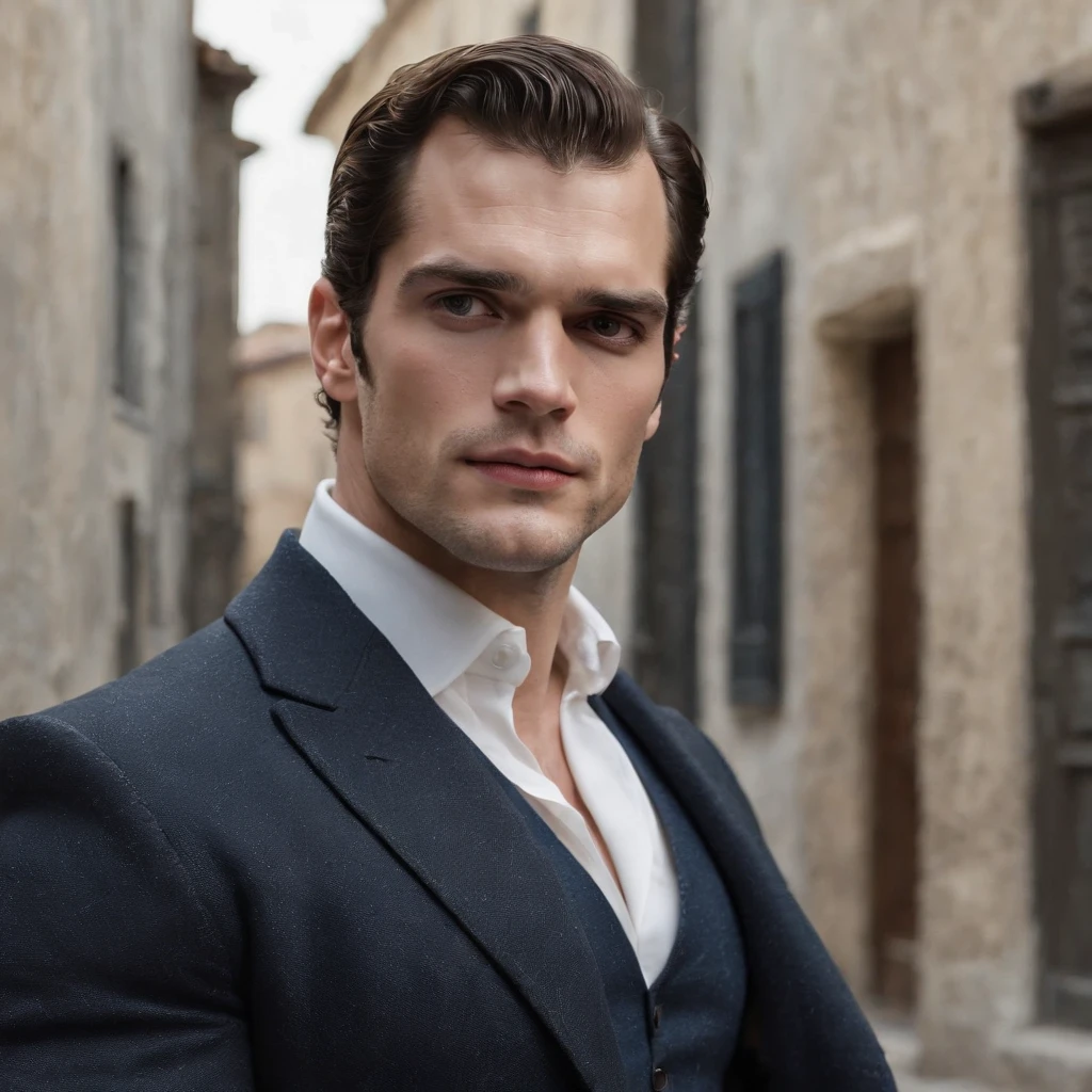 (((henry cavill)))
(masterpiece, best quality:1.2), (((mafia,25year-old)))(((villain,profligate))) (((detailed and delicate eyes)))((Masculine Pose,Manspreading Sitting italy alley)), cowboy shot, solo, 1boy,muscular male, smile, open clothes, unbuttoned suit, (detaile eyes),high-resolution,full body,(depth of field)(Heterochromia iridum)(((solo)))(alone)(one men onliy)((blonde buzzcut_hairstyle)),full body
