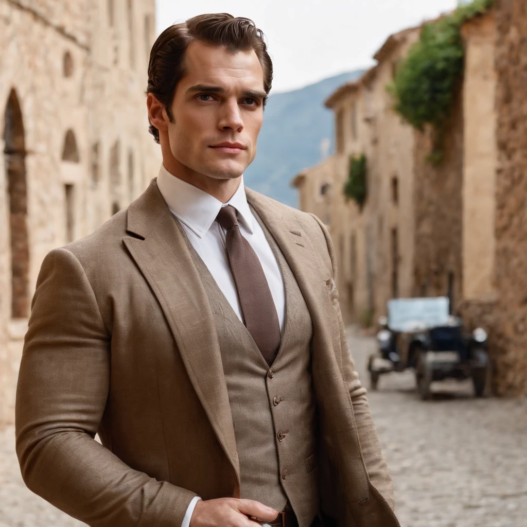 (((henry cavill)))

(masterpiece, best quality:1.2), (((mafia,25year-old)))(((villain,profligate))) (((detailed and delicate eyes)))((Masculine Pose,Manspreading Sitting italy alley)), cowboy shot, solo, 1boy,muscular male, smile, open clothes, unbuttoned suit, (detaile eyes),high-resolution,full body,(depth of field)(Heterochromia iridum)(((solo)))(alone)(one men onliy)((blonde buzzcut_hairstyle)),full body