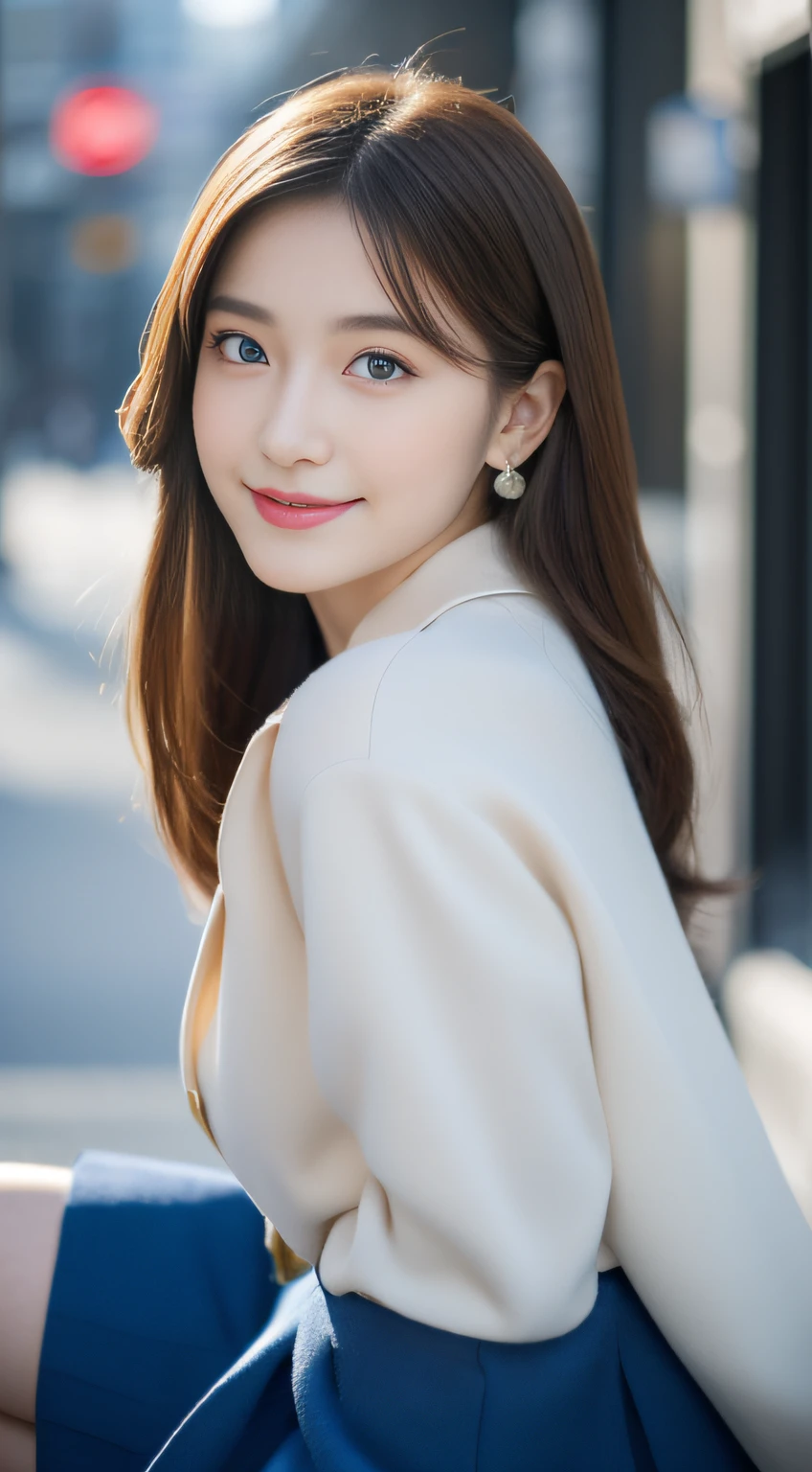 (((32K,very high res, high detailing, highly accurate,Masterpiece Girl 1))),Raw photo & realistic atmosphere,beautiful dark blue eyes,Detailed mouth,Glossy lips,Detailed eyebrows,Soft white skin that shines with every detail,,Eyes drawn in detail、Very beautiful eyes with azure eyes,Detailed lips、Very beautiful face,Very well-formed face、Lifelike face,shiny beautiful lips,Beautiful eyebrows,Infinite reality,Best design,(Insanely cute Japan 16-year-old schoolgirl,,Beautifully shaped breasts,Very cute beautiful girl,Little Girl:1.5),Best Natural Makeup,Japanese ido,Korean Idols,Young sensual idol,Moist eyes,Dark beautiful eyes,Beautiful butt,beauty legs,,camel's foot,:1.3),超A high resolution、,Natural and realistic face,Back lighting,Pure eyes are too cute,(((photorealisim,Photograph the whole body))),,Reality Live Action,(Fashionable earrings,,a necklace,A bracelet,gyuru,Glossy nail art,Female Daiko Fashion,Bright blue coat with beautiful design,Sexy underwear,a blue skirt,Bright Blue Pumps,White pantyhose,Gold hair ornament,Show me your beautiful thighs,Calm and fashionable girl,light brown hair,Wave shortcuts,独奏,Lori,little smiling,full body Esbian,Show full-body fashion,sitting cross-legs,Show blue shoes,Charming and beautiful 16-year-old girl:1.7),Night in Shibuya