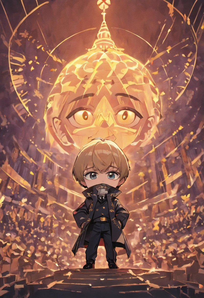 Chibi extreme cartoon of Vladimir Putin