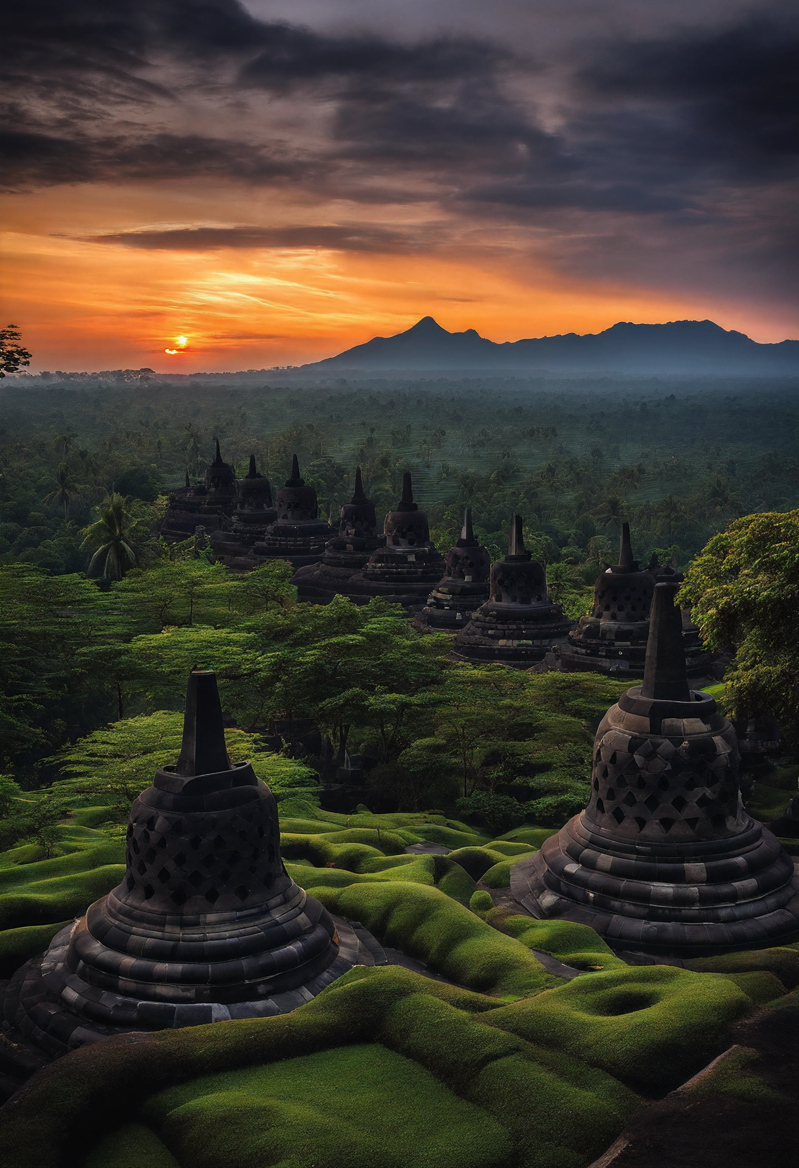 borobudur sunset