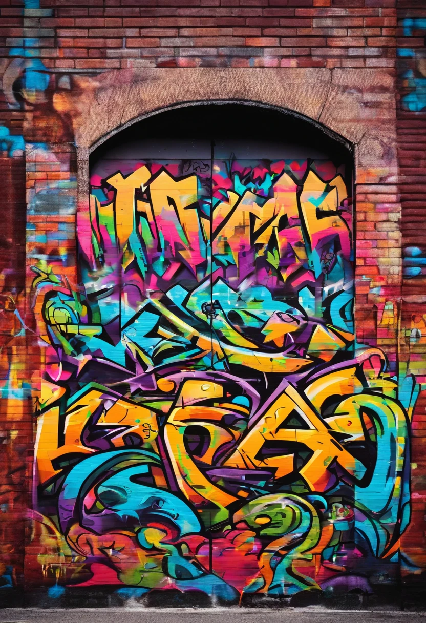Prompt: Graffiti, The Monster, The whole picture, hight resolution、highly contrast