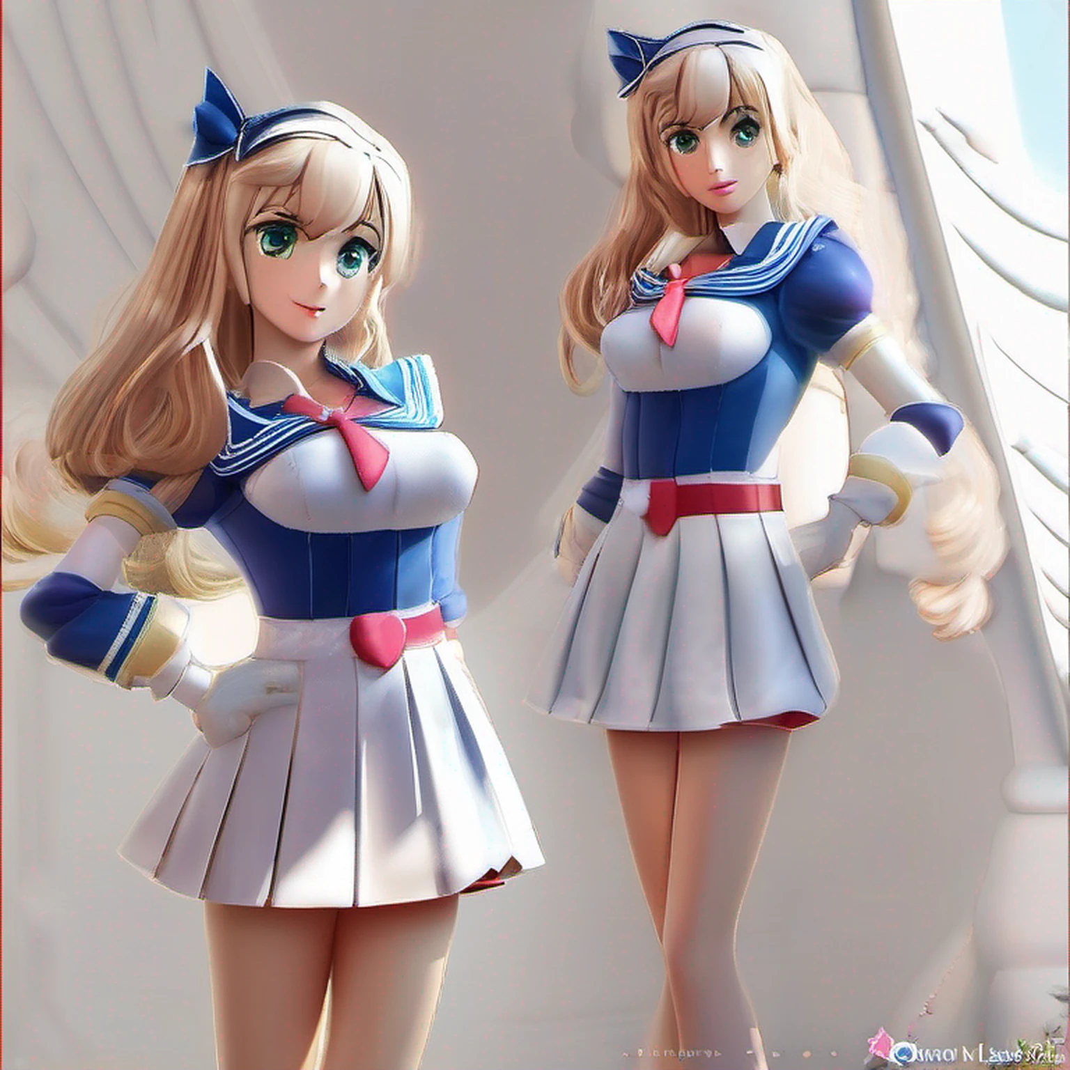 master part, cheio: 1.3, stand, 8k, ..3d, Realistic, Ultra Micro Tiroteio, Qualidade Superior, Extreme Detail CG Unity 8k papel de parede, de baixo, detalhes intrincados, (1 female), 18 anos, (Sailor Lua supersailorlua mer1, tiara, Marinheiro Senshi Uniforme Marinheiro: 1.2, lua marinheiro: 1.2), Loira de cauda dupla brilhante impossivelmente longa, loira fina e muito longa de cauda dupla reta, coque de cabelo, Ornamento de cabelo redondo vermelho em um coque de cabelo, Uniforme Sailor Senshi, (colarinho azul, Colar de marinheiro azul, Mini blue pre-gate skirt: 1.3, very large red ribbon on the chest: 1.3, Long gloves of white latex: 1.3, luvas vermelhas nos cotovelos, very large red bow behind the waist: 1.1, cleavage is looking big, tiara dourada, Brincos), (detalhes do rosto: 1.5, olhos azuis brilhantes, beautiful face, Olhos bonitos, olhos brilhantes, thin lips: 1.5, thin, sharp, pale eyebrows, long dark eyelashes, Double eyelashes), Joias de ouro de luxo, fino, fino e musculoso, Rosto pequeno, seios grandes, perfectly proportions, cintura fina, pose de modelo sexy, visible pores, sorriso sedutor, perfect hands: 1.5, high-legged swimsuit, very thin white holographic leather and apt high gloss, octane rendering, very dramatic image, Luz natural forte, sunlight, exquisite lighting and shadow, Dynamic angle, DSLR, foco nítido: 1.0, Maximum clarity and sharpness, (space background, luar, lua, Dynamic background, Antecedentes detalhados)