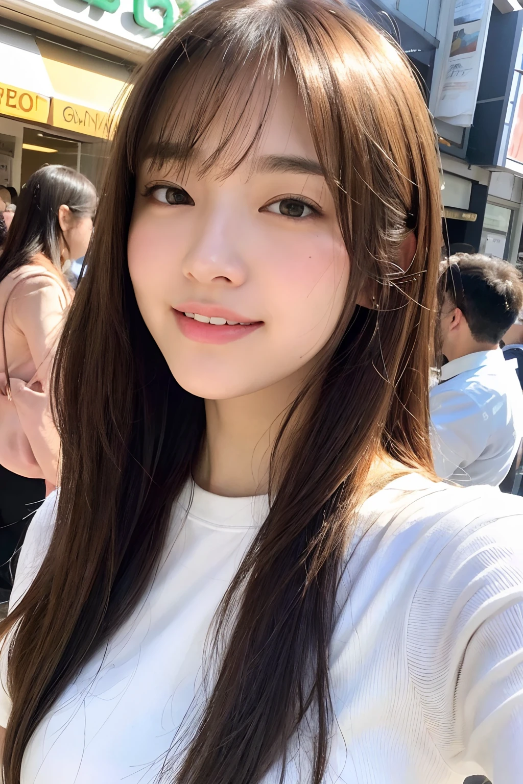 woman wearing white blouse、long sleeve