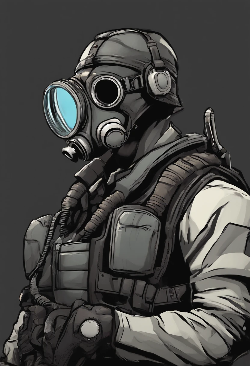 a cartoon character of a man with a gas mask and a gas mask on, profile picture 1024px, borderlands art style, borderlands 3 style, realist aetherpunk, from valve, borderlands style, duke nukem art style, eldritchpunk, muscular! cyberpunk, avatar image, profile pic, cyberpunk old man, profile picture, profile image