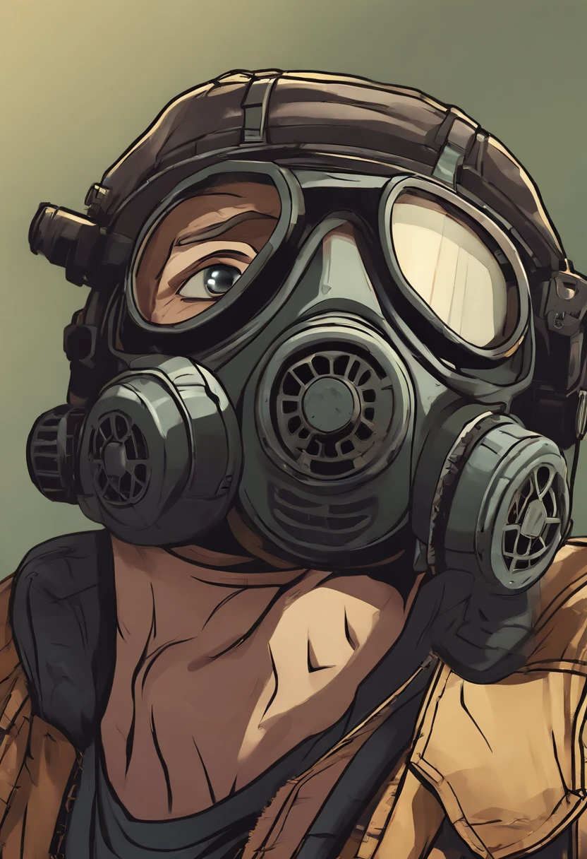 a cartoon character of a man with a gas mask and a gas mask on, profile picture 1024px, borderlands art style, borderlands 3 style, realist aetherpunk, from valve, borderlands style, duke nukem art style, eldritchpunk, muscular! cyberpunk, avatar image, profile pic, cyberpunk old man, profile picture, profile image