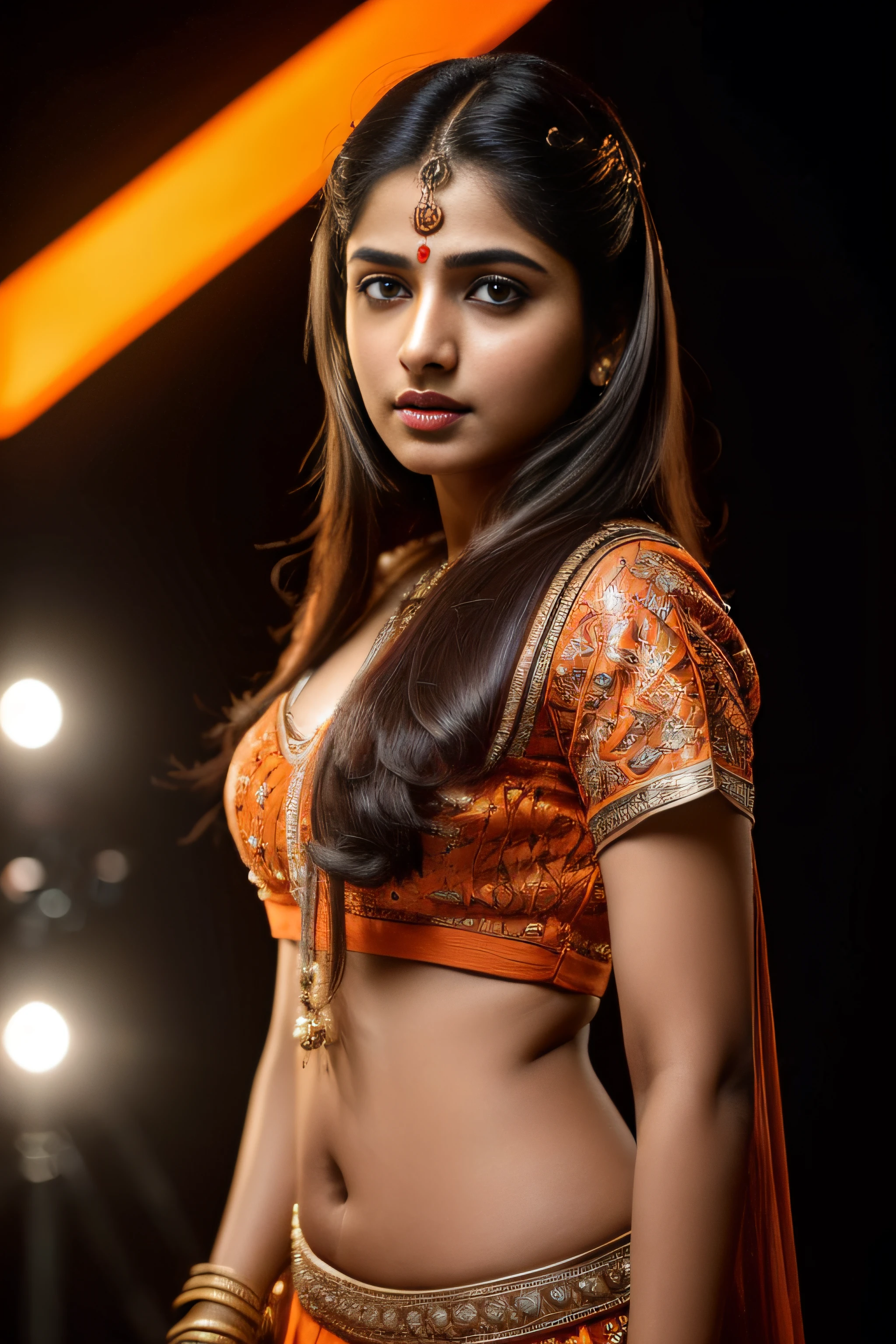 (editorial photograph of an Indian actress Ayesha Singh, energetic, 21 y.o. female), (wearing worn out clothes, detailed:1.3), (orange natural big lips, highly detailed face:1.4), (background inside dark, moody, private study, studio lights:1.3), (8k, uhd, dslr, high quality, cinematic lighting, bokeh), (dramatic, award winning photography, incredible masterpiece:1.3) (strong depth of field), dark maroon lips, Ayesha Singh Hindi Actress(model), pale white skin, glowing skin, ((film grain, skin details, high detailed skin texture, 8k hdr, dslr))