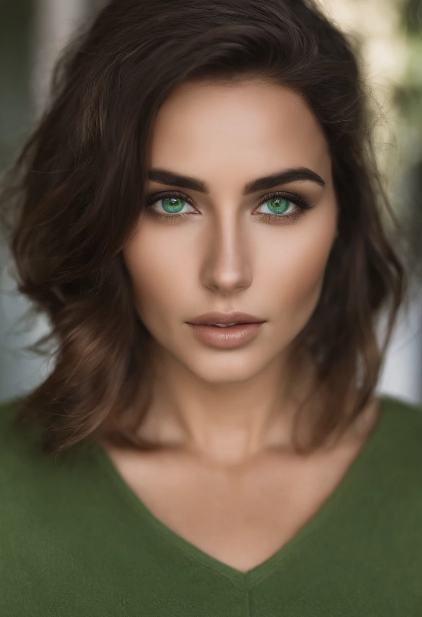 Duas pessoas se olhando com raiva,,,Woman with brown hair in medium size green eyes and short,,, homem alto com cabelos ruivos e olhos azuis
