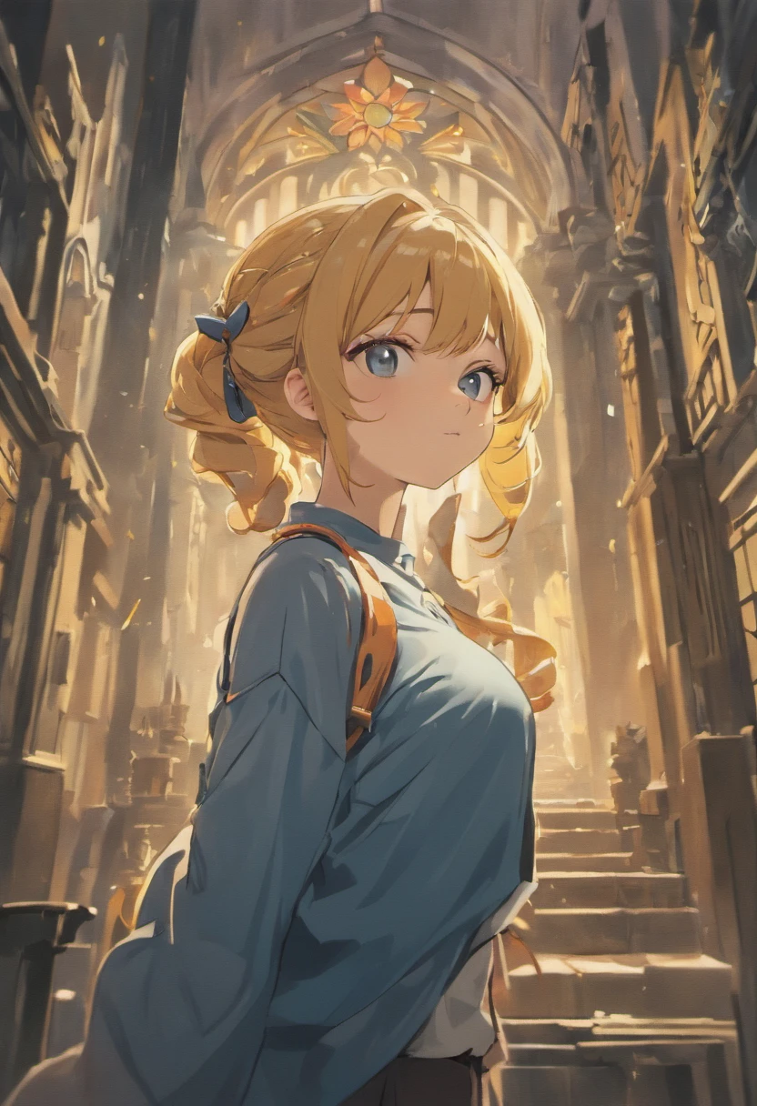 High resolution illustrations, unrivaled masterpiece, ultra-realistic 8k CG, perfect artwork, (fidelity: 1.5), farm, ranch, ((night)), cloudy, ((mature woman)), (((solo))), wet hair, blond hair, curly hair, single ponytail, blue eyes, huge tits, big ass, natural makeup, ((Casual wear, jeans)), character in the middle, standing,