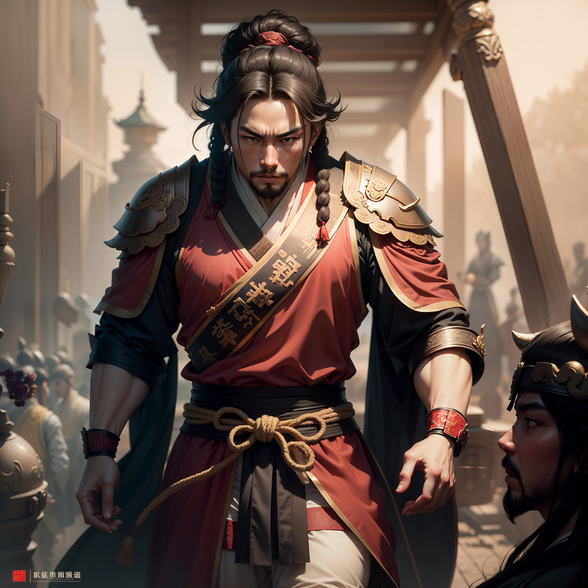 The image of Lü Bu in the Romance of the Three Kingdoms,шедевр,High quality,high resolucion,,