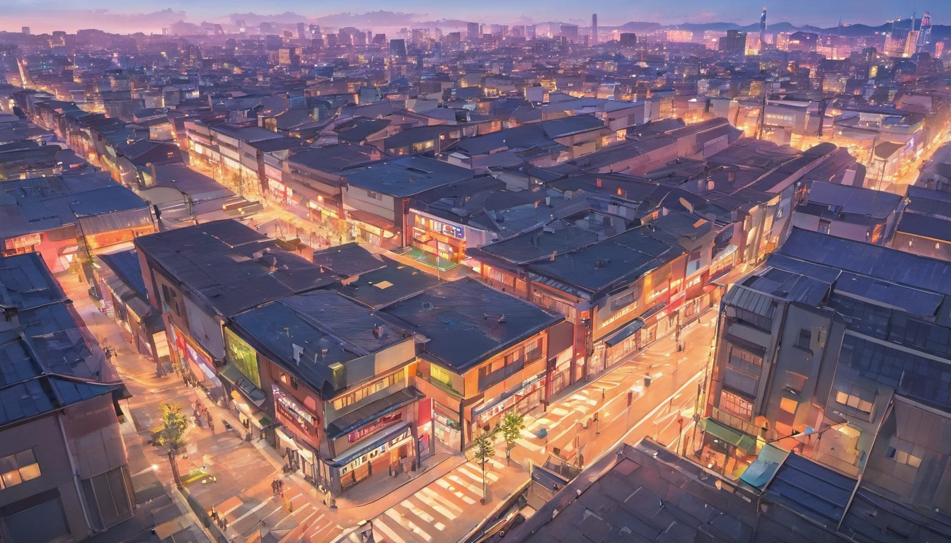 Scenery of Shimokitazawa,20 years later,view over city,In front of the station,
