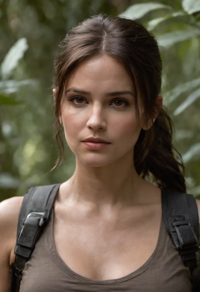 Femme Colombienne, cheveux long noir , Lara Croft Tomb Rider, Treasure Hunter