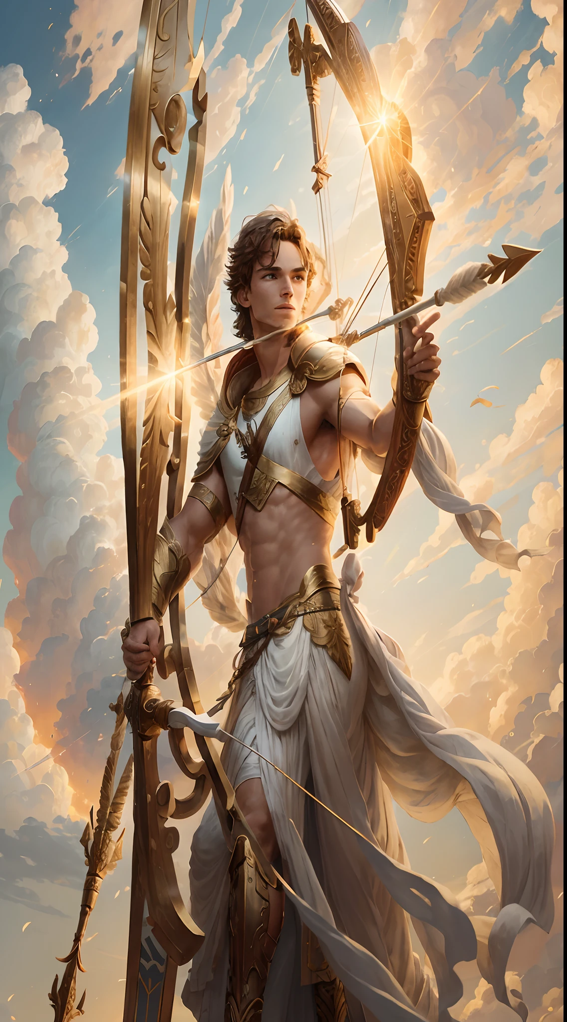 Sagitarius sign , male , magic , splash art