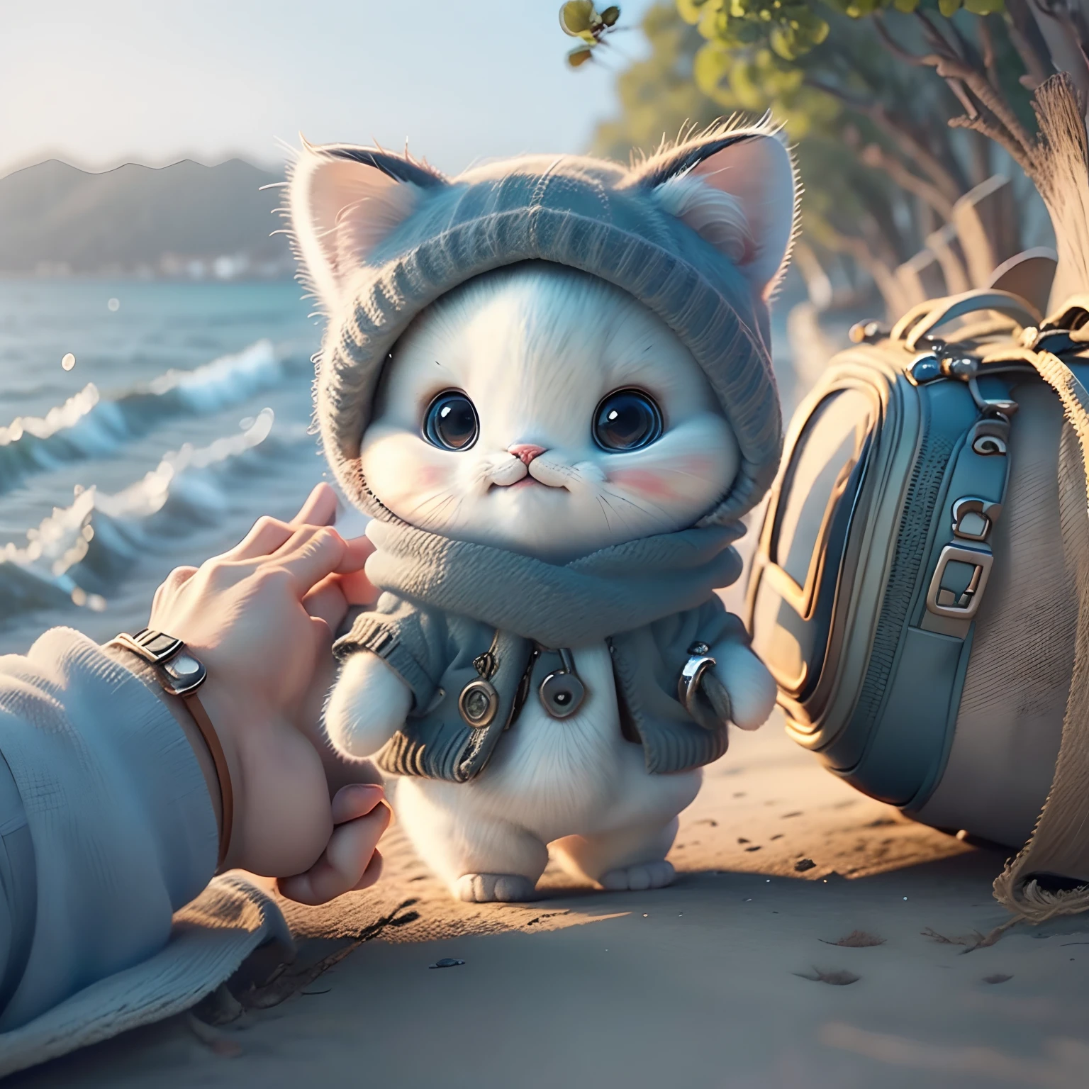 Very cute cat、Mare、the beach、Walk
