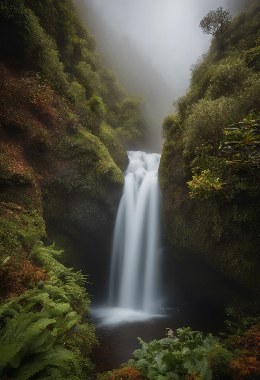 Uma sala onde tem uma mesa ao centro de madeira com uma flauta prateada em cima e no teto uma gaiola pendurada