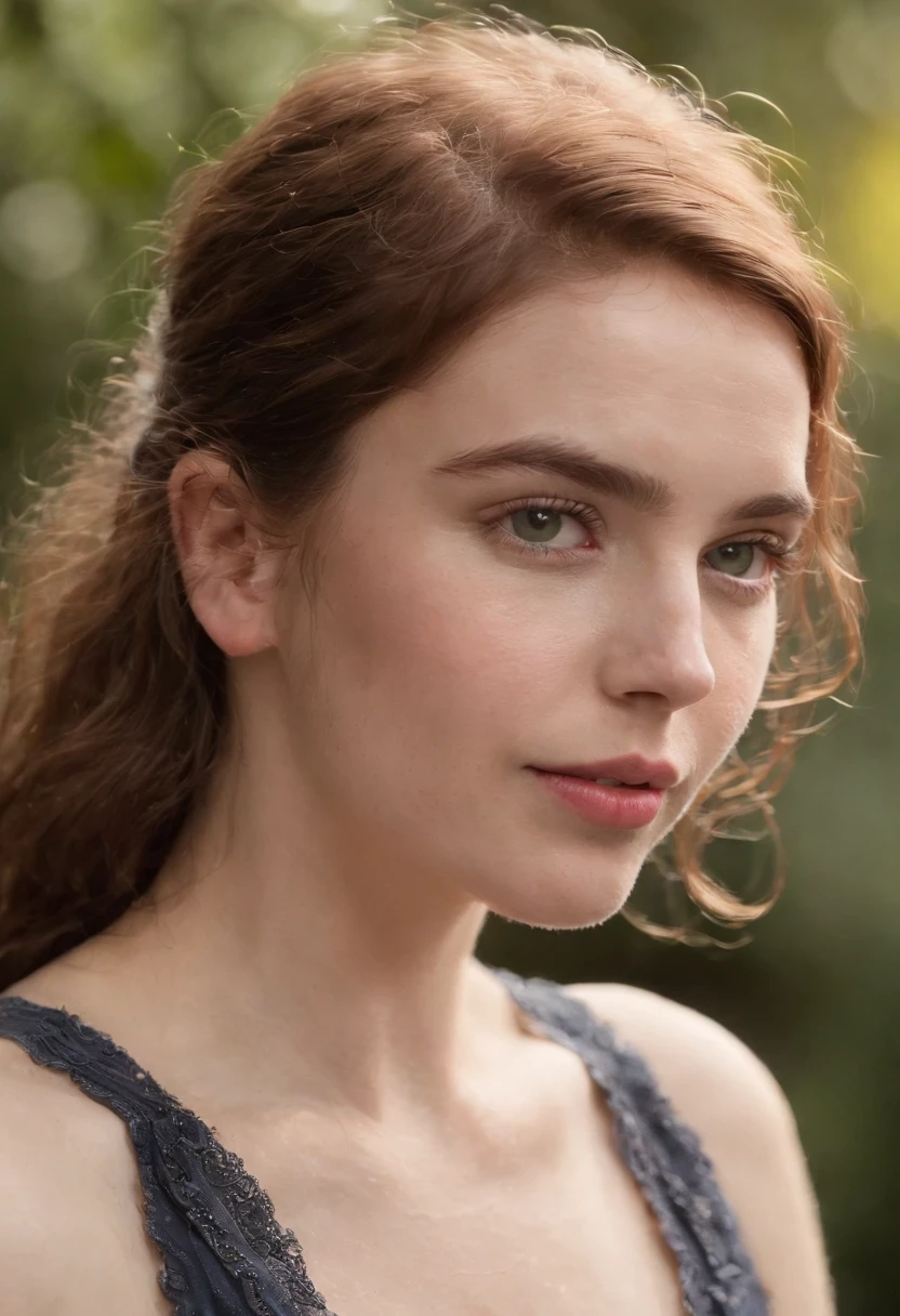 atriz bonita Sophia Lillis 18 anos de idade sentada em uma rocha, regata curta, mini curto, botas pretas, (paisagem detalhada, vegetation, fundo rosas), (tomboy: 1.2), (cabelo muito curto: 1.2), (messy hair ginger), (sardas: 0.5), peito pequeno, foto RAW, candid, fotografia profissional, 1.8f, dof, dia ligh, foco nítido, detalhes intrincados, Light Volumetric, luz bonita, (luz de fundo: 1.2), 8k uhd,  dslr, alta qualidade, grain of film, (pele detalhada: 1.2), poros, (corpo inteiro: 1.2), forma ruim, olhos detalhados e rosto, (olhando para o espectador: 1.4), umbigo, pulseira, colar, (sorriso pequeno), sensual , roupas curtas , calcinha , sexy , vermelha, rosto Sophia lillis
