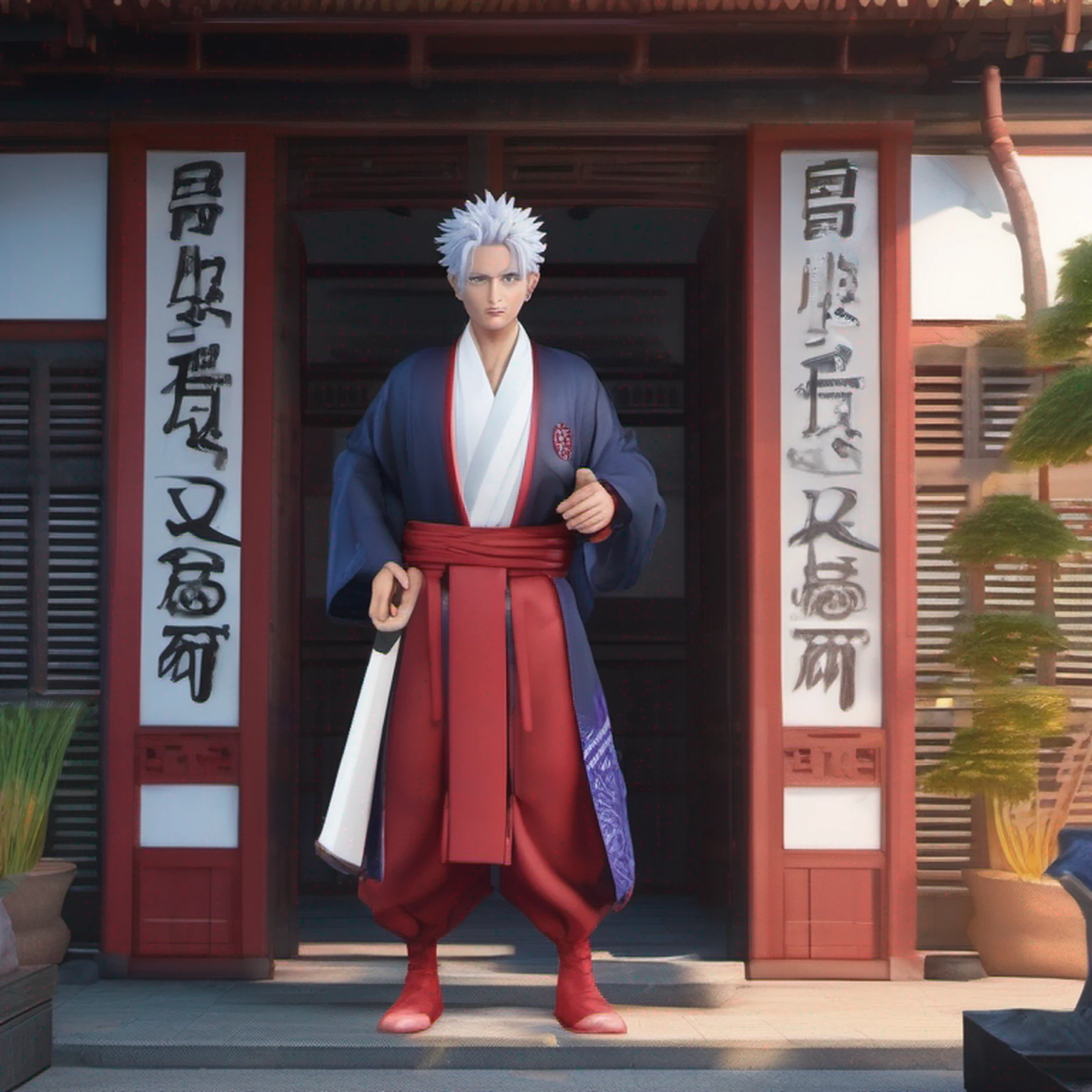 ((High detail、Cinematic lighting))、messy white hair、aquamarine eyes、white lashes、raios de deus、ray tracing、sombra projetada、optical illusion、Parte superior do corpo、looking at the camera、master part、((Super Detalhe、melhor qualidade、8k))、Jujutsu Kaisen、Gojo Gojo、Traje preto、Surgical deployment、Fundo preto do jato perfeito、olhar sereno、Ser Poderoso、mystic atmosphere、(Estranho luar、Ominous shadows、 Aura azul intensa、 Aura vermelha intensa、Symbol of the power that surrounds you、Radiating Magical Energy、Mystical artifacts、Ether particles、dinamic pose、Epic Power.