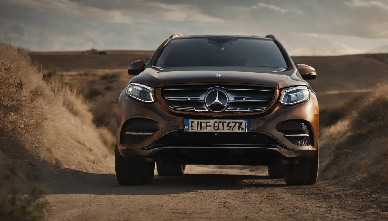 Create an image of a Inside a Mercedes Vito we see its driver, a 30-year-old European man wearing work clothes, he is driving to deliver door-to-door orders Image must be in 8K UHD resolution, photo inside off the van from driver site taken with a Fujifilm XT3 camera.