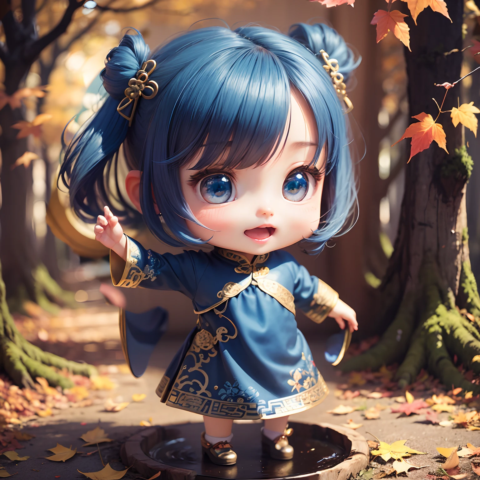Fairytale Autumn Forest、Colored leaves