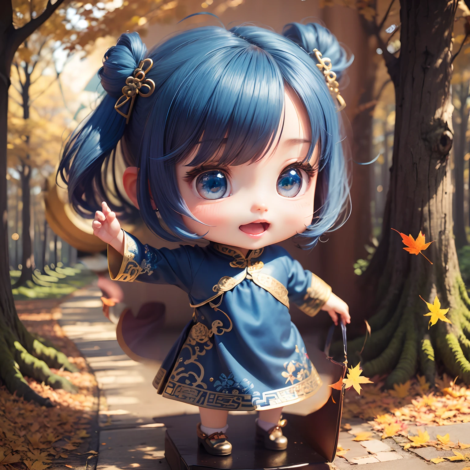 Fairytale Autumn Forest、Colored leaves