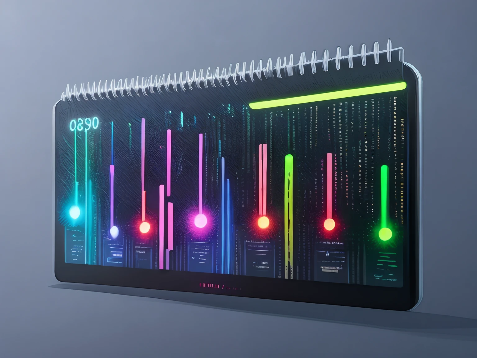 imagem de data, neon color calendar by Kilian Eng