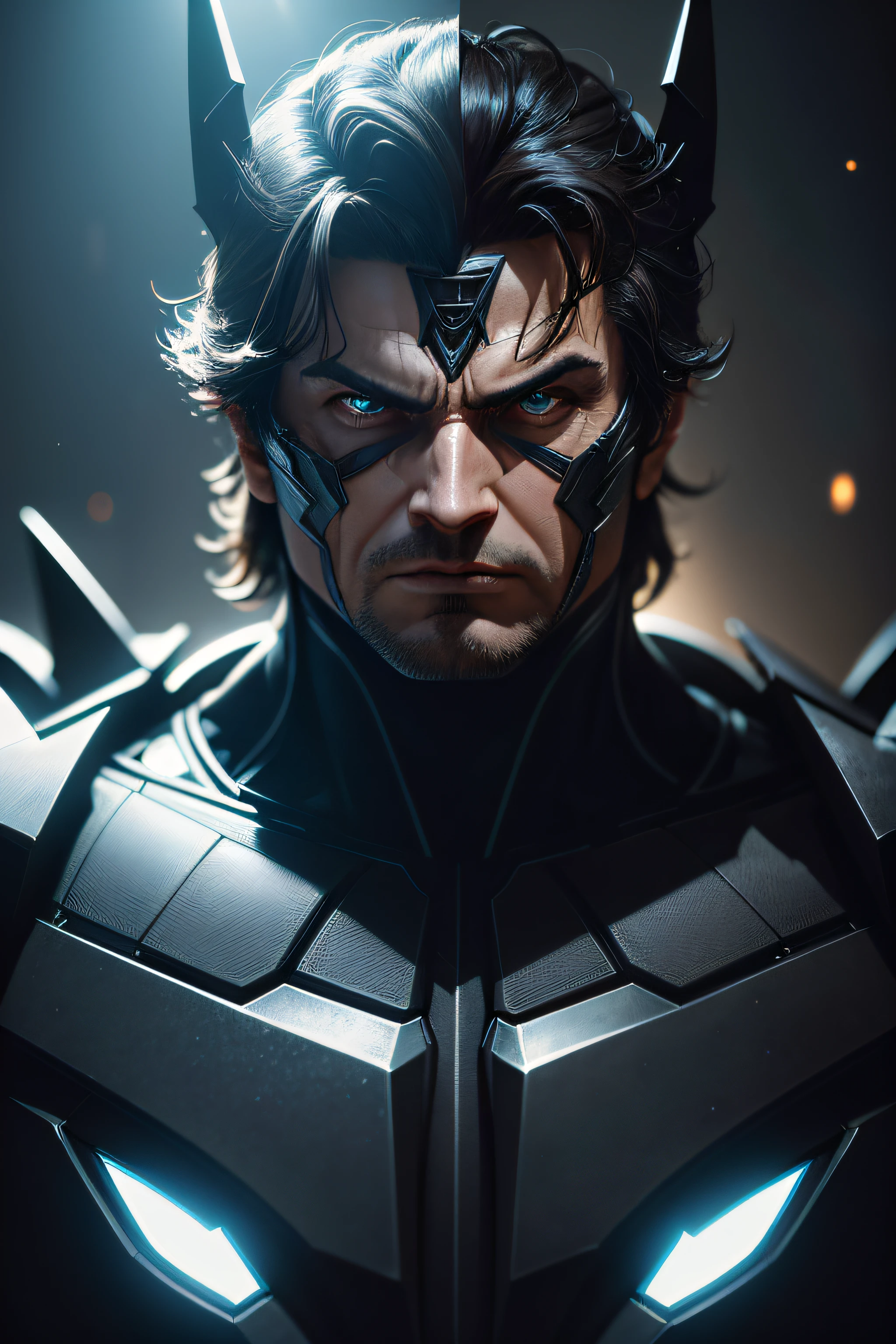 Styles of Transformers, Batman and HR Giger, photo realism, hyper-detail, natural light, light background, photos, studio lighting cinematic shooting + dynamic composition, incredible detail, sharpening, detail + intricate details + professional lighting, cinematic lighting + 35mm + anamorphic + lightroom + photography + bokeh + lens flare + film grain