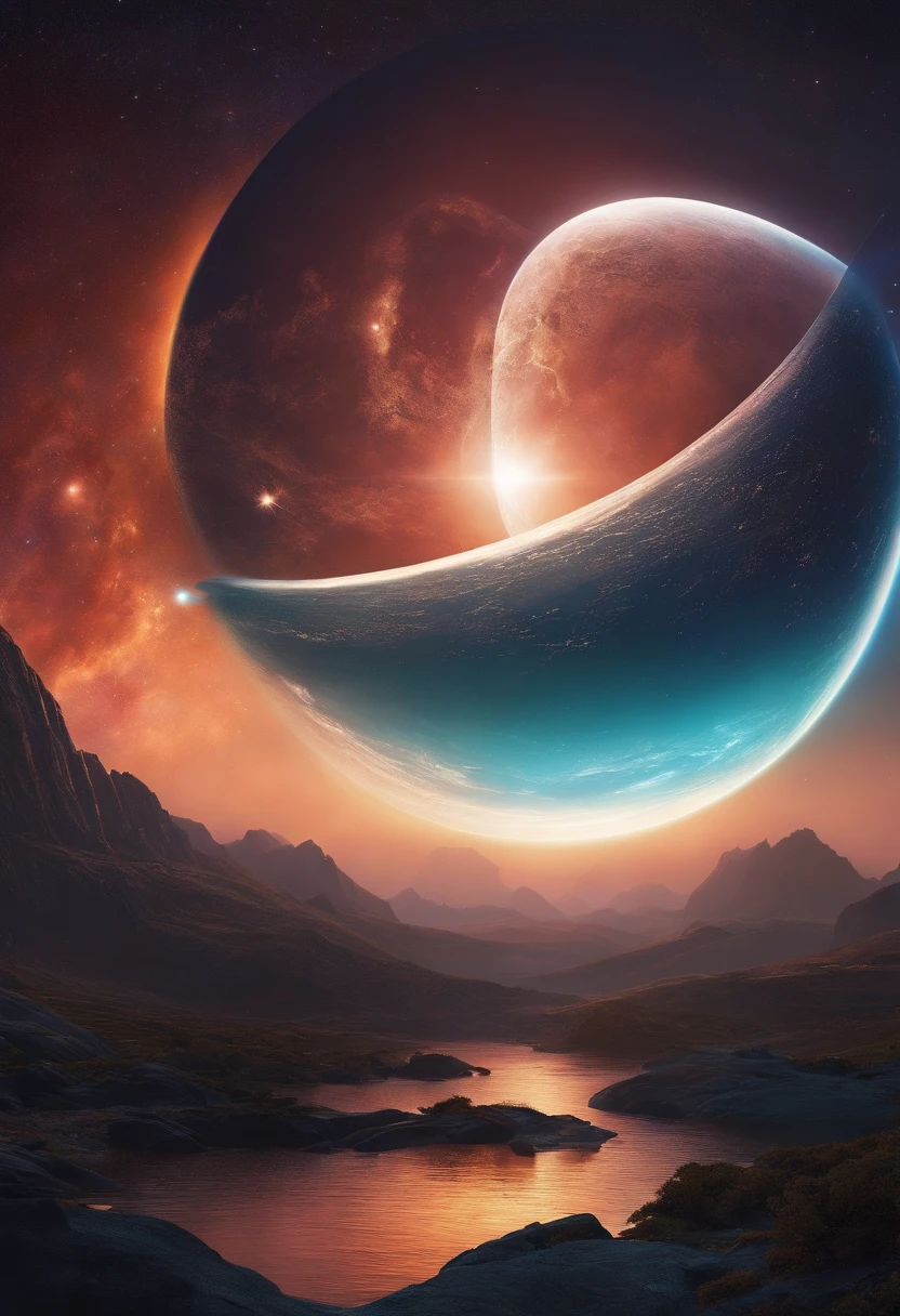 kosmos 3D Art planetes mystical