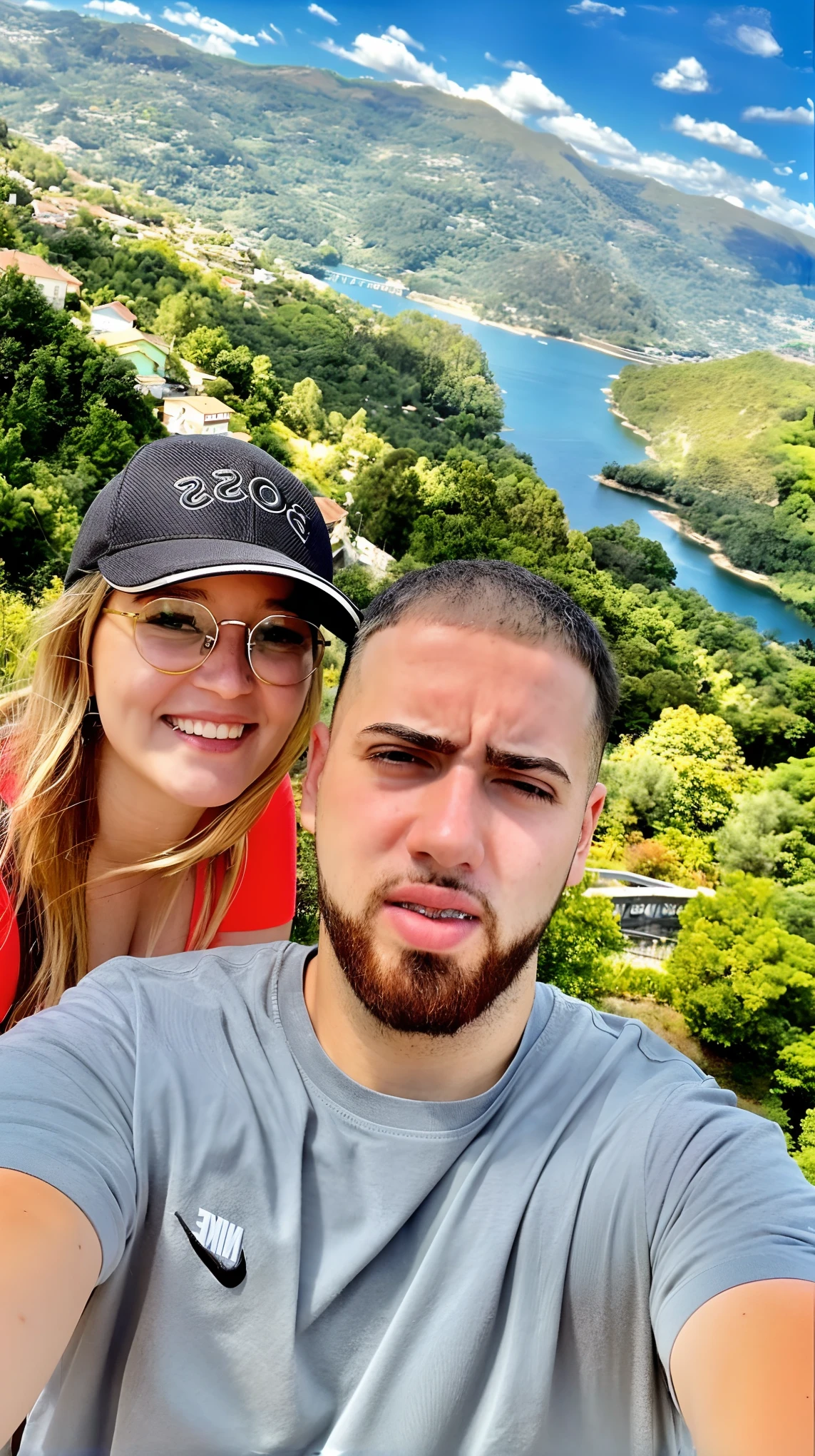 They're kissing outside a building with a balcony, beijando juntos fofos, Directed by: Nandor Soldier, beijos juntos, vacation photo, casal se beijando, they are in love, selfie apaixonada, com montanhas ao fundo, Beijar, beijo lindo, Fazendo Fora, imagem de perfil, Lovely couple, beijar boca a boca, In Sao Paulo