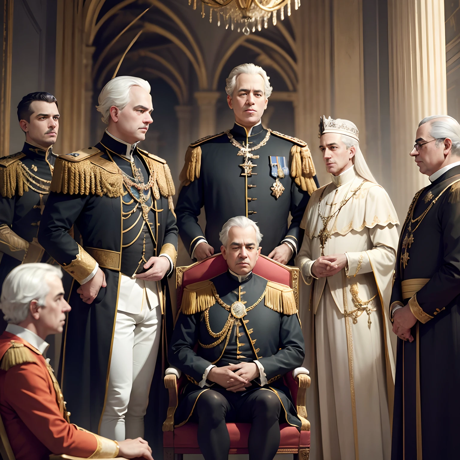 King Louis XVI convening the Estates-General (which is a representative assembly composed of representatives of the clergy, da nobreza e do terceiro estado (burguesia e camponeses)).