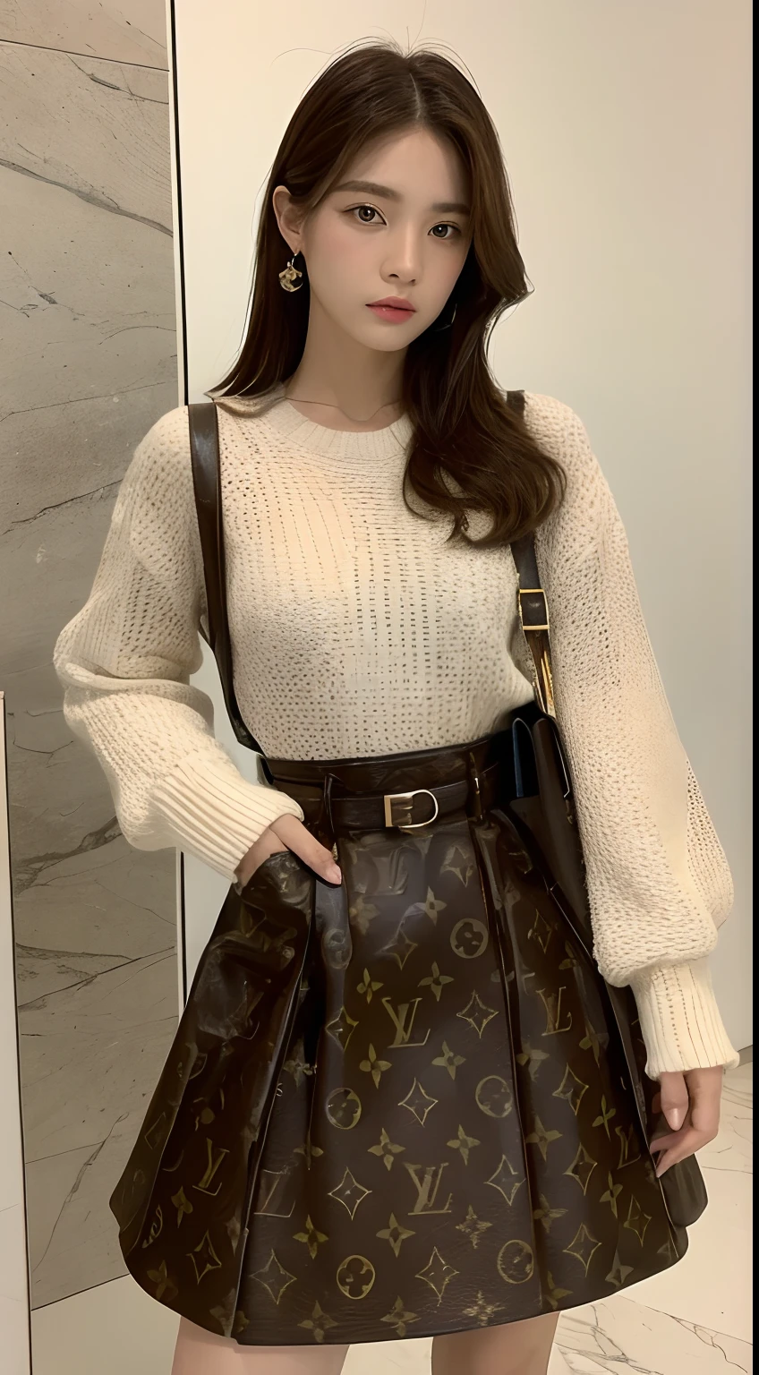 vestida de Louis Vuitton