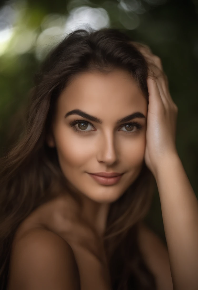 Foto RAW em sequencia, uma foto de uma adolescente 16anos, ((selfie da parte superior do corpo, feliz)), mordendo dedo, rosto detalhado, planos de fundo detalhados pouco desfocados, luzes naturais, HDR, foto realista, foto profissional, flerte com o espectador, visual sexy, fotorrealista, Linda, pele natural, 8k UHD, alta qualidade, filmic grain, Fujifilm XT3