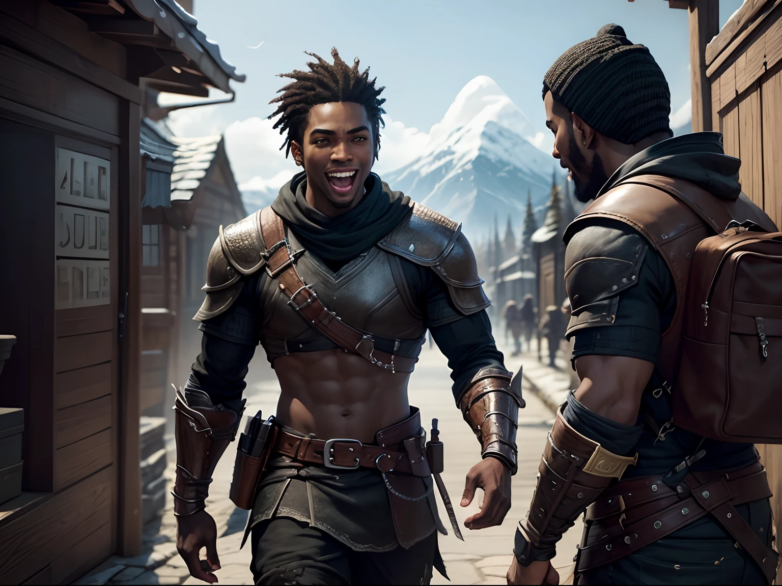 young, male, black man, skyrim, pickpocket, stealing, laughing