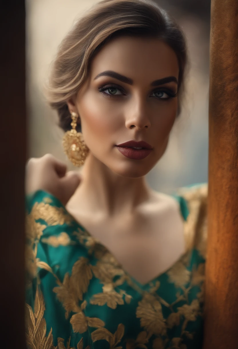 Imagem realista, mulher, perfil profissional, bancaria, mulher bonita