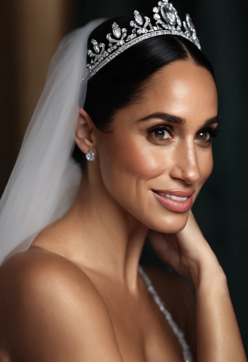 meghan markle, rote dessous, epic realistic, 8k ultra hd, high-res, detailiertes gesicht,