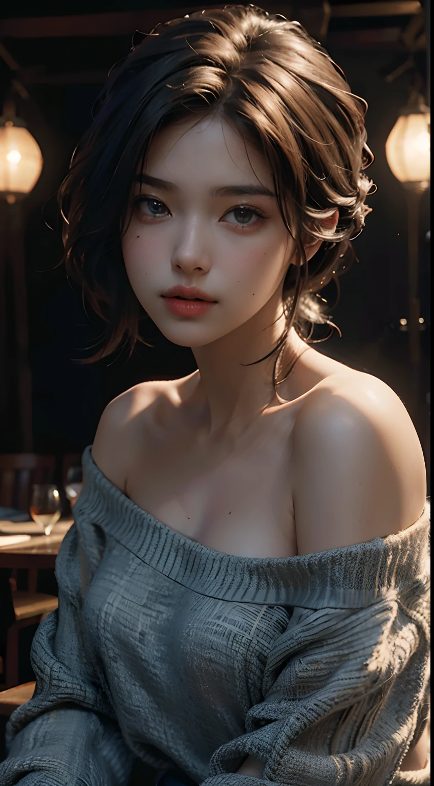 Best quality, masterpiece, ultra high res, (photorealistic:1.4), raw photo, 1girl, off shoulder