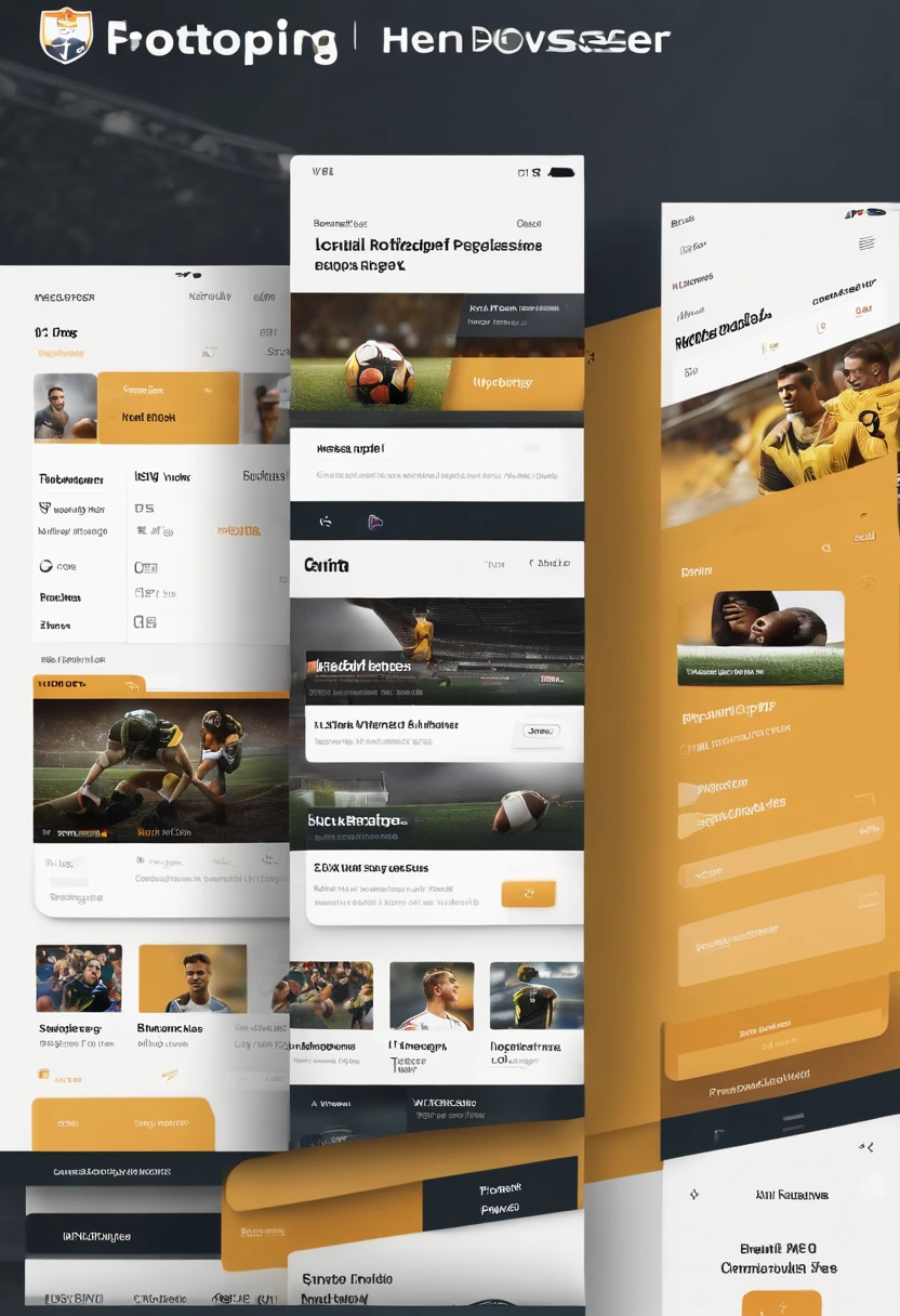 Create a prototyping layout of a simple football news app