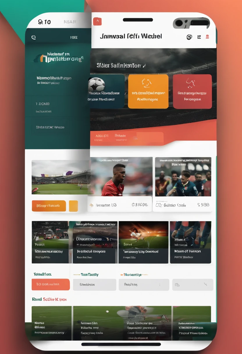 Create a prototyping layout of a simple football news app