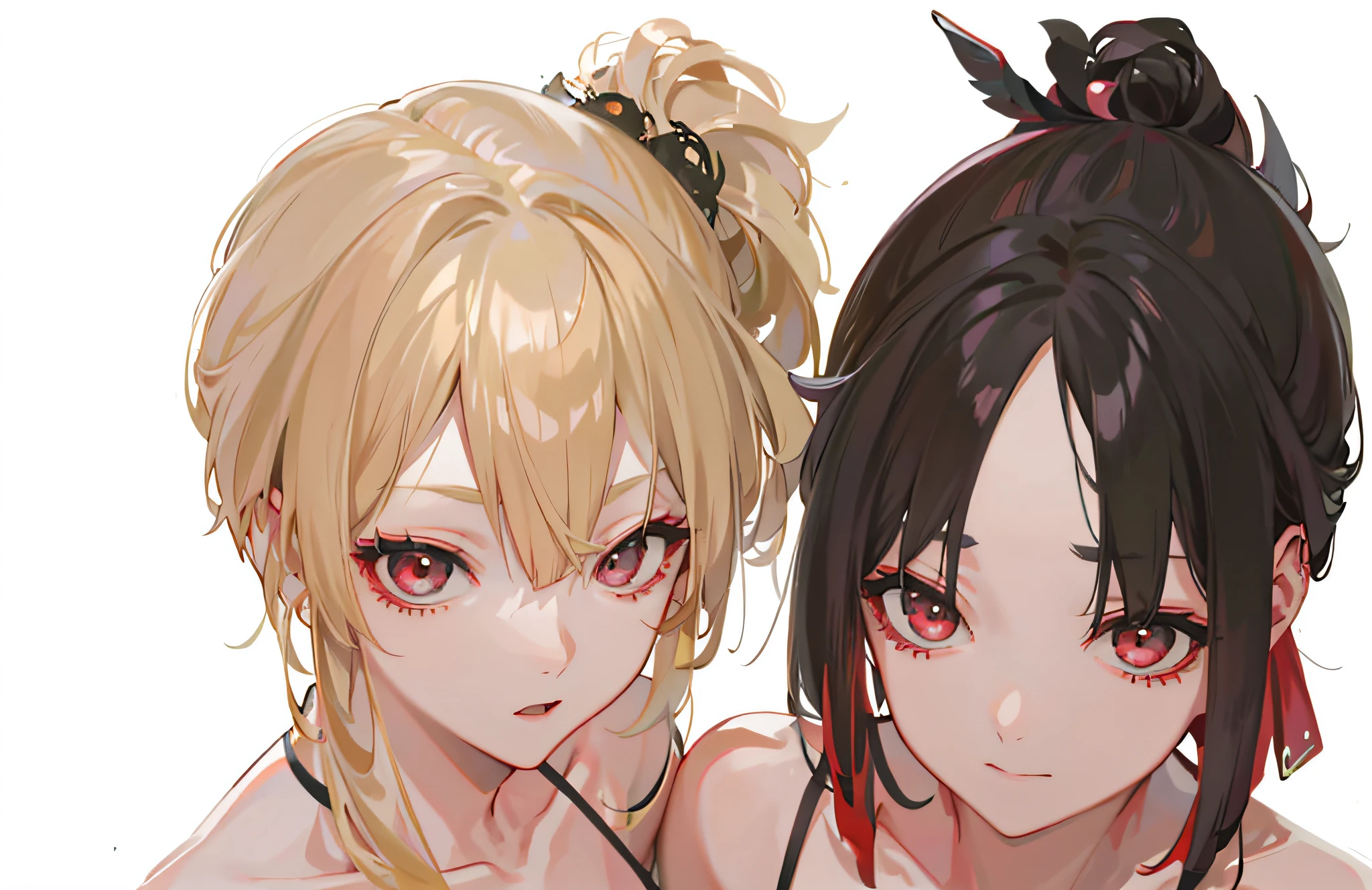 Ah hey Yan,Astringent expression,Feminine expression,succubi,There is Hanshui on the face,Hair is distinct,twogirls
