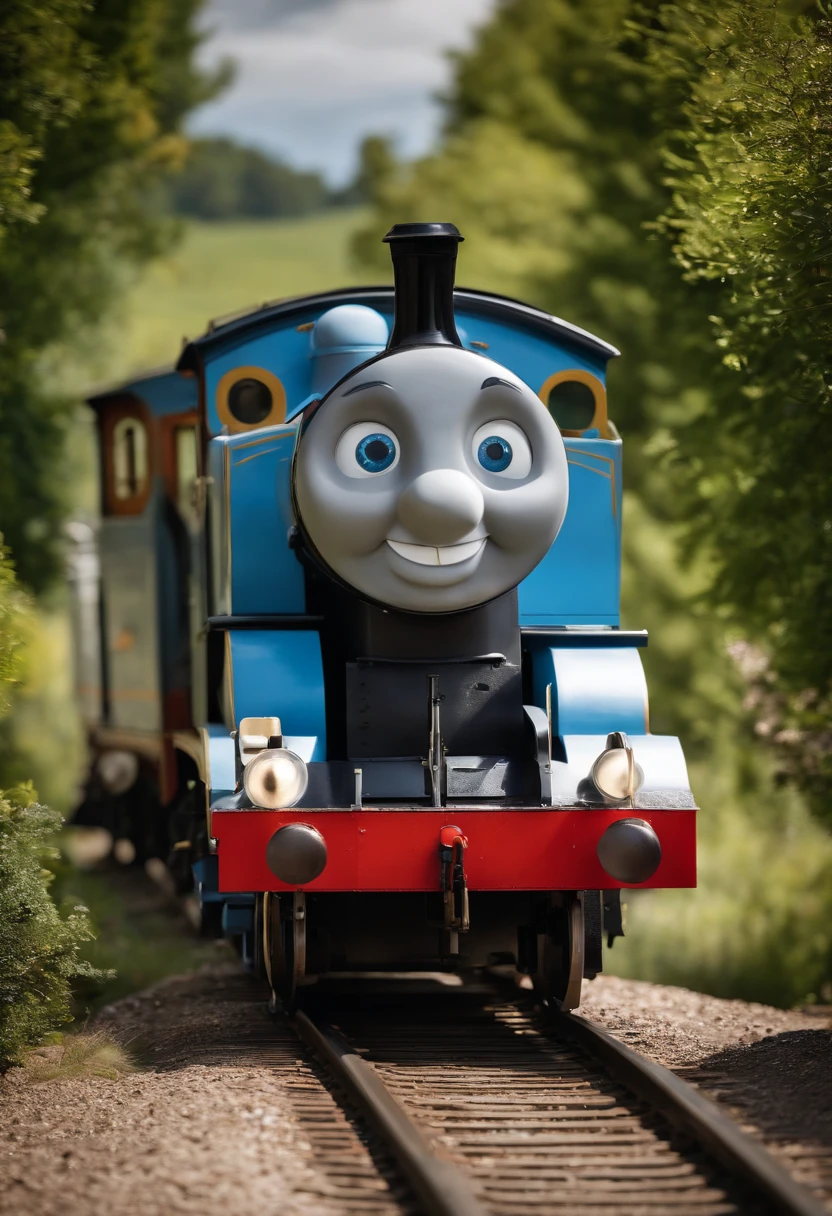 (dynamic angle:1.3),extreme closeup,windy,cinematic highlight,thomas the tank engine, morbidly obese train, furry, sexy train, locomotive, massive train boobs,( trains:1.2), fat locomotive, diesel, ribbon, blue_eyes, jacket, dress, gem, hair_ribbon,sky, depth_of_field,