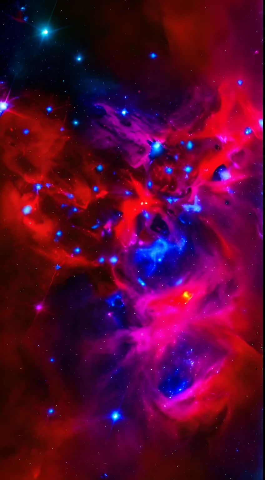 Un primer plano de una galaxia con una estrella roja brillante en el centro, en una nebulosa, Vista del cosmos, Nebulosas!!, Nebulosas, Red and Purple Nebula, Size of a nebula, Cosmic space, cosmic nebulae, Nace la hermosa nebulosa, Galactic Nebula, Size of the nebula, Colores de las nebulosas, en el universo.Altamente realista, cosmic nebula