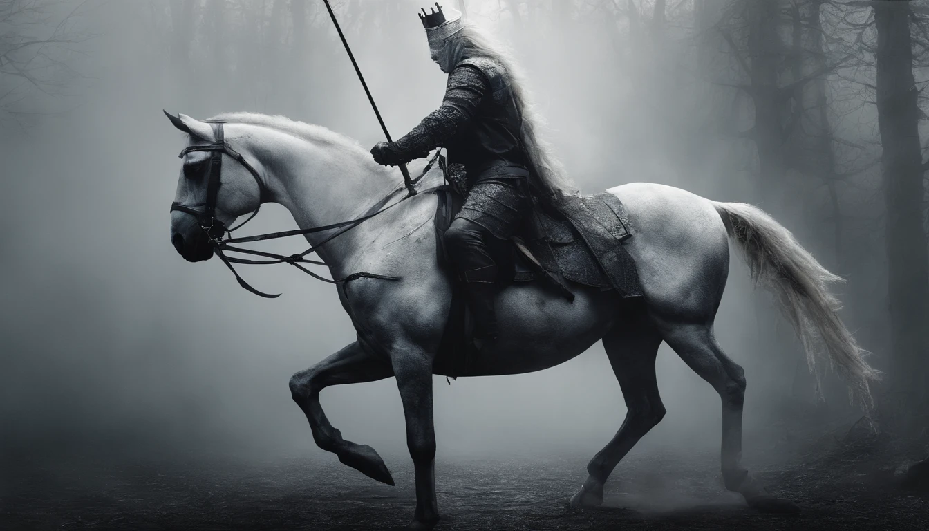 a white horse, His rider wielded a bow, and was given a crown, he rode like a victor determined to win. REALISTIC, 8K