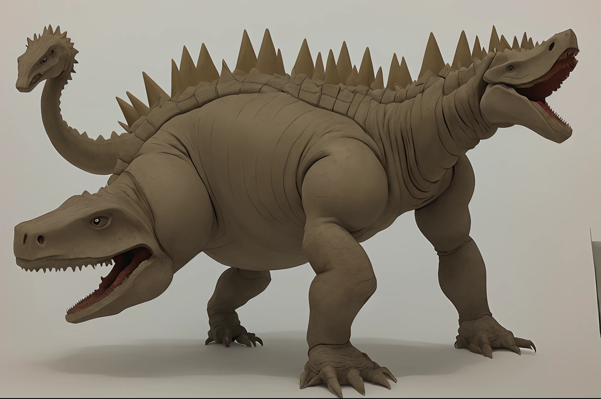 anime, stegosaurus man, male, tail with thagomizer, spikes on back, dominant