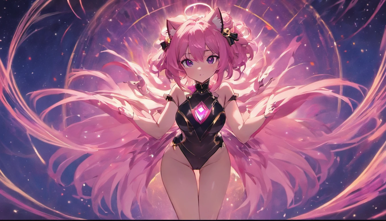 Classic composition,Pink fox anthropomorphism,Fang,night sky background,Bright moon,Gorgeous costumes,Pupillary details,Symmetrical pupils,Pupil highlight,Clear lines,Shooting stars cross the night sky, From the front side,Positive perspective,looking toward the viewer,face to the viewer,Full body photo:1.4,perfect hand,perfect body figure,with perfect legs,perfect foot,Black pantyhose,transparent pubic hair,leg wide open,squatt,No shoes,cleavage,Bigchest,Type M,knee hugging,Hold your legs,focus on the feet,bends his knees,Knees,low chest,cropped shoulders,squatting pose