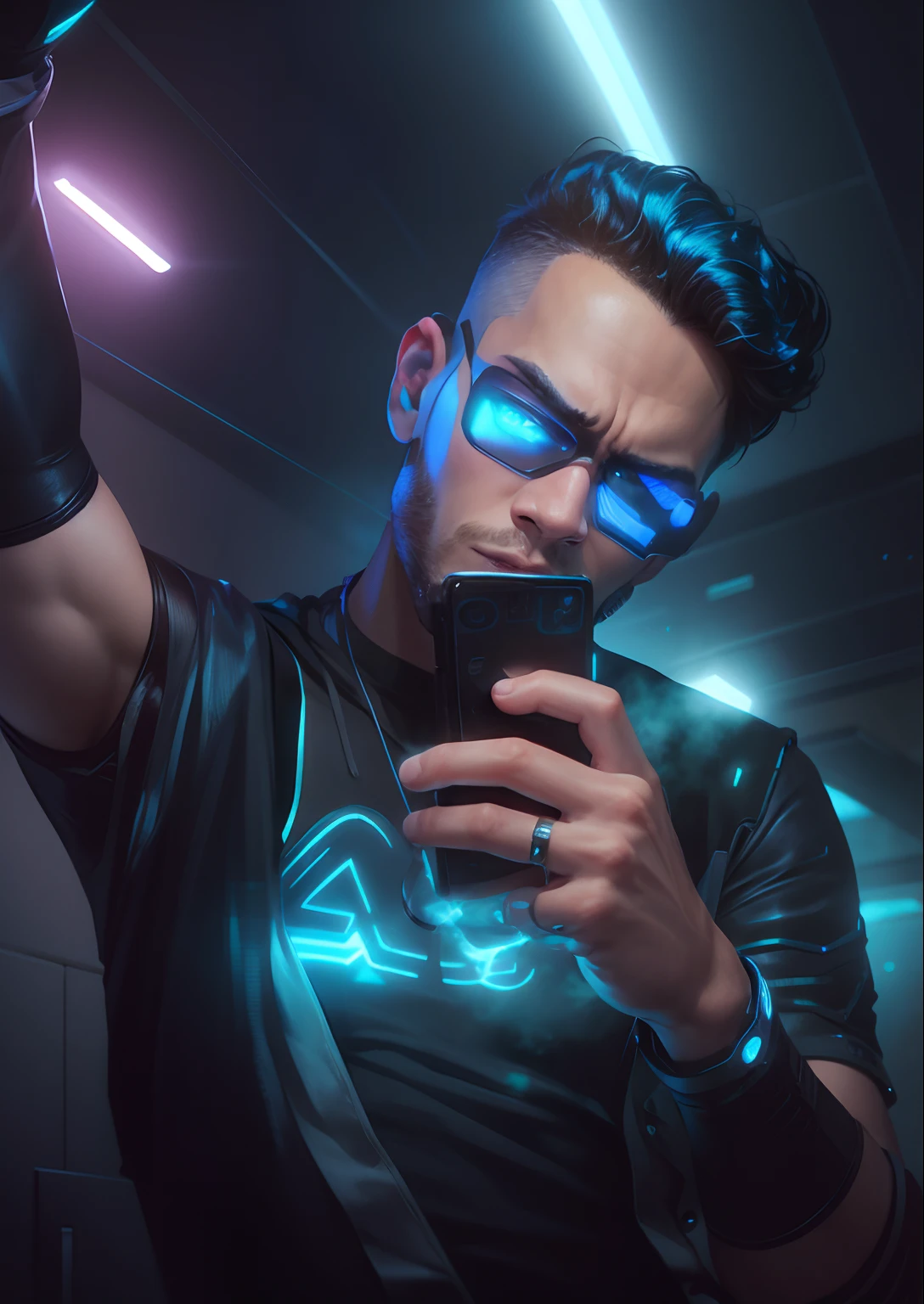 Change the background in cyber punk handsome boy, realistic face, 8k ultra realistic
