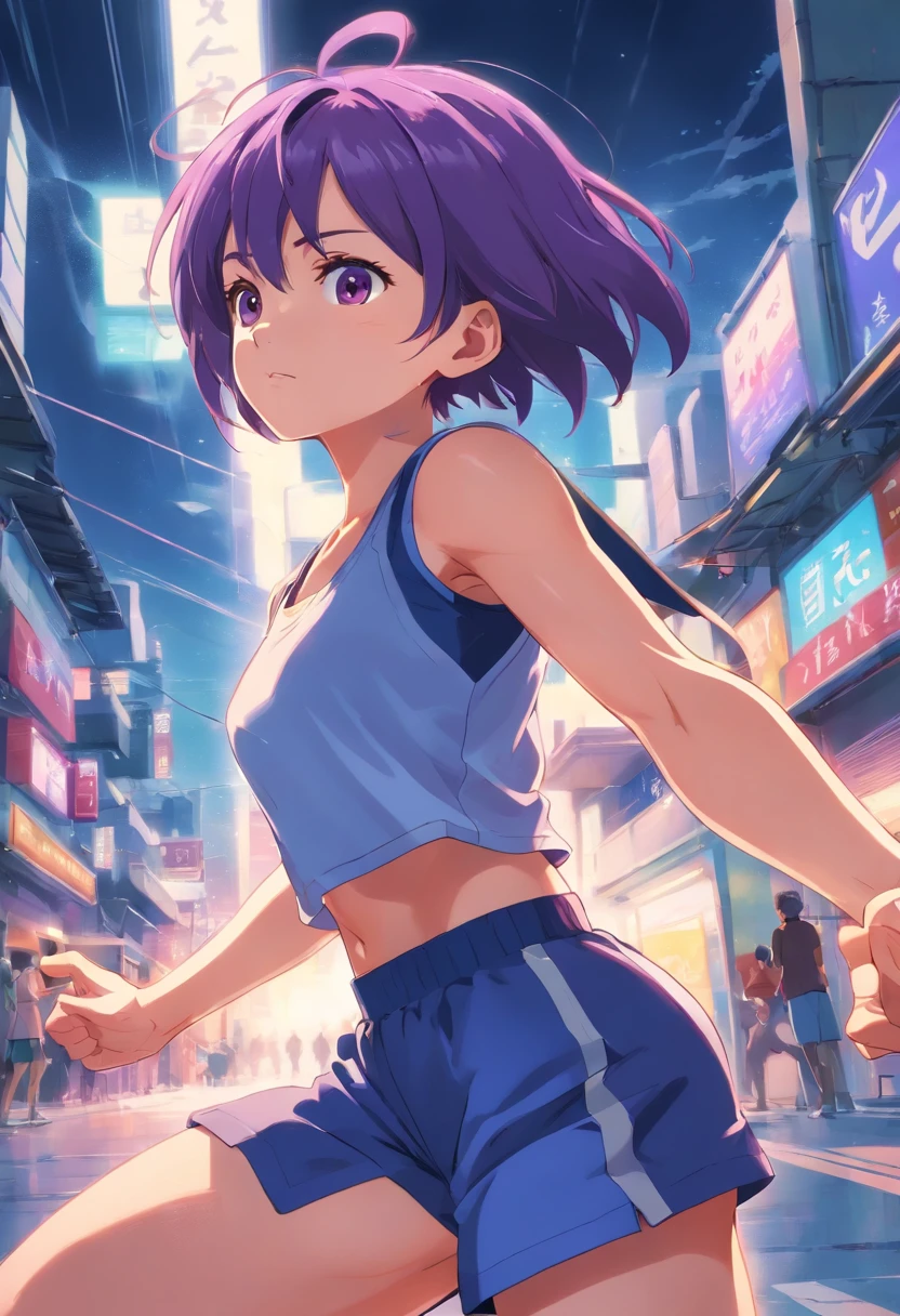 (high quality,ultra-detailed),(realistic:1.37) ,Dragon Ball Z, masculine, purple hair, intense training in a gym, well-detailed and defined muscles, bicep workout, emphasis on biceps,vector art, vibrant colors, dynamic composition, dramatic lighting, muscular body, confident expression, intense focus, energetic atmosphere, epic battle scene, powerful aura