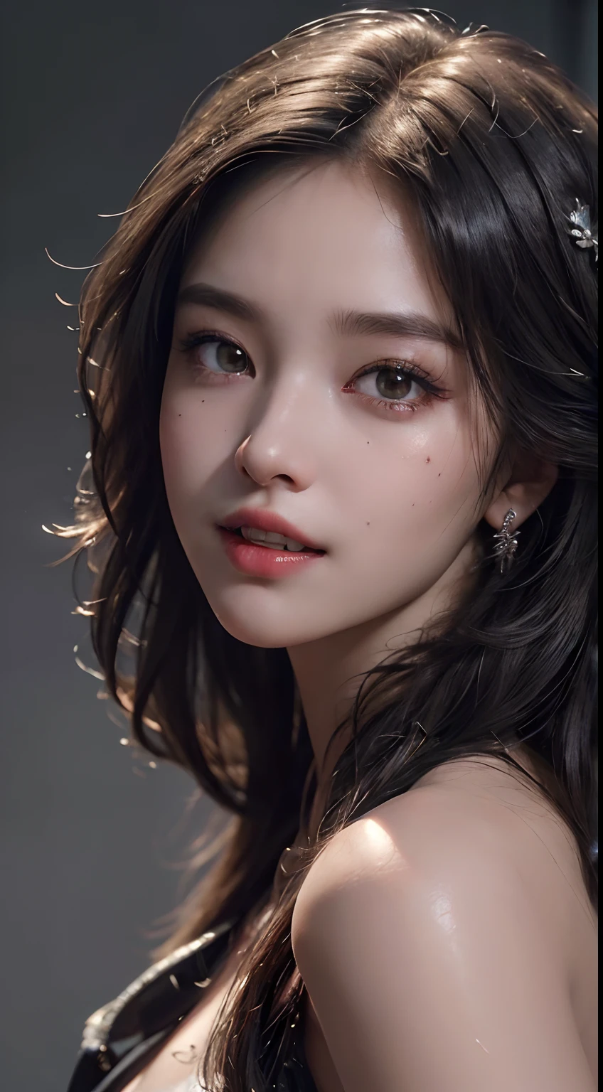 (masterpiece, best quality, beautiful quality, photorealistic, looking at viewer, detailed lighting, extremely detailed skin, extremely detailed hair, extremely detailed teeth, shadows, 8k:1.2), (a picture of a woman, 1girl:1.2),