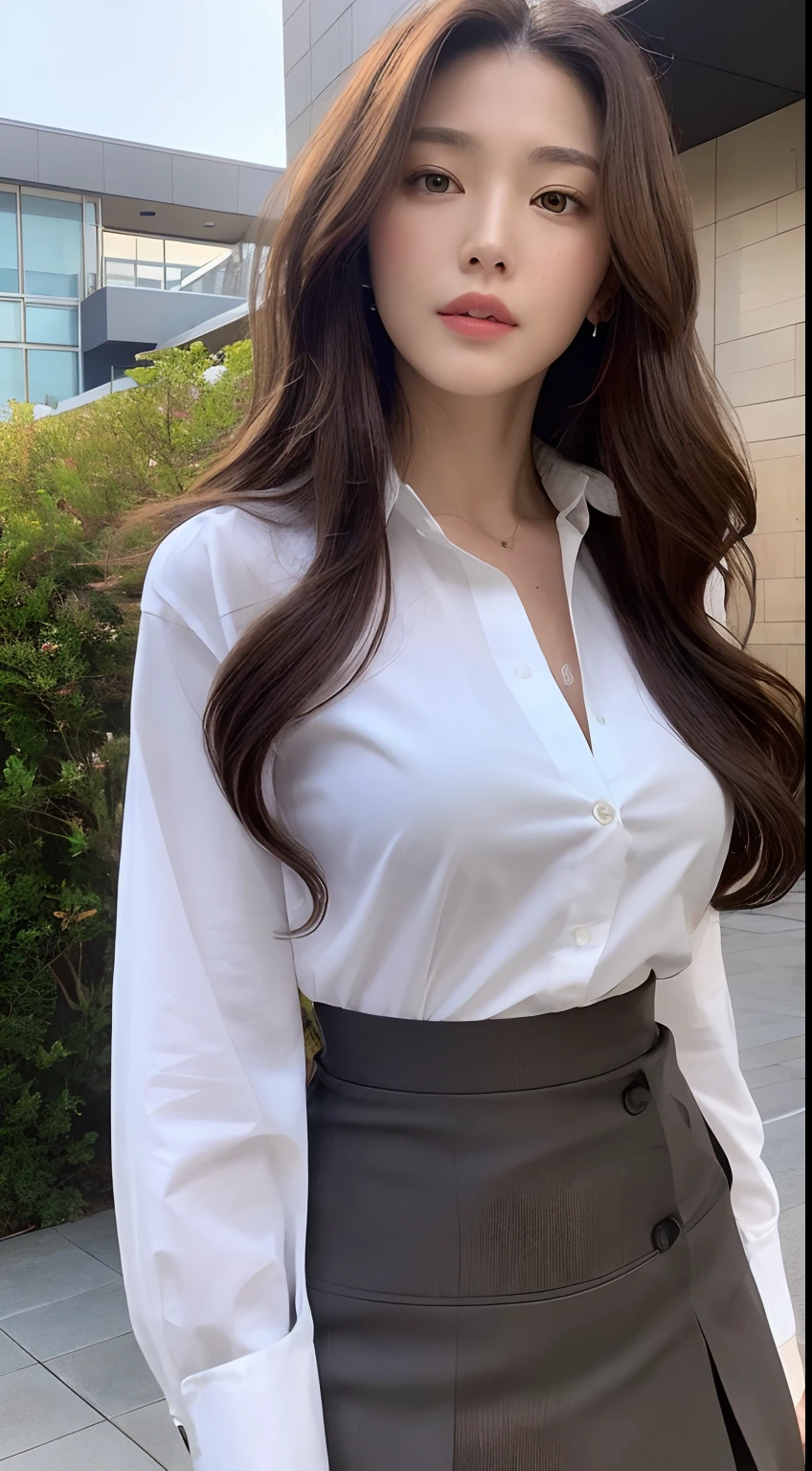 ((Best Quality, 8K, Masterpiece: 1.3)), 1girl, Slim Abs Beauty: 1.3, (Hairstyle Casual, Big Breasts: 2.1), Dress: 2.1, Super Fine Face, Delicate Eyes, Double Eyelids, Smile,The Teacher Is Explaining On The Blackboard,Sexy Standing In Classroom,Hold A Book And Long Ruler,Long Wet Hair,Teacher Tight Shirt And Tight Long Skirt Outfit,Looking At Viewer,Facing the Chalkboard, Back to the Audience