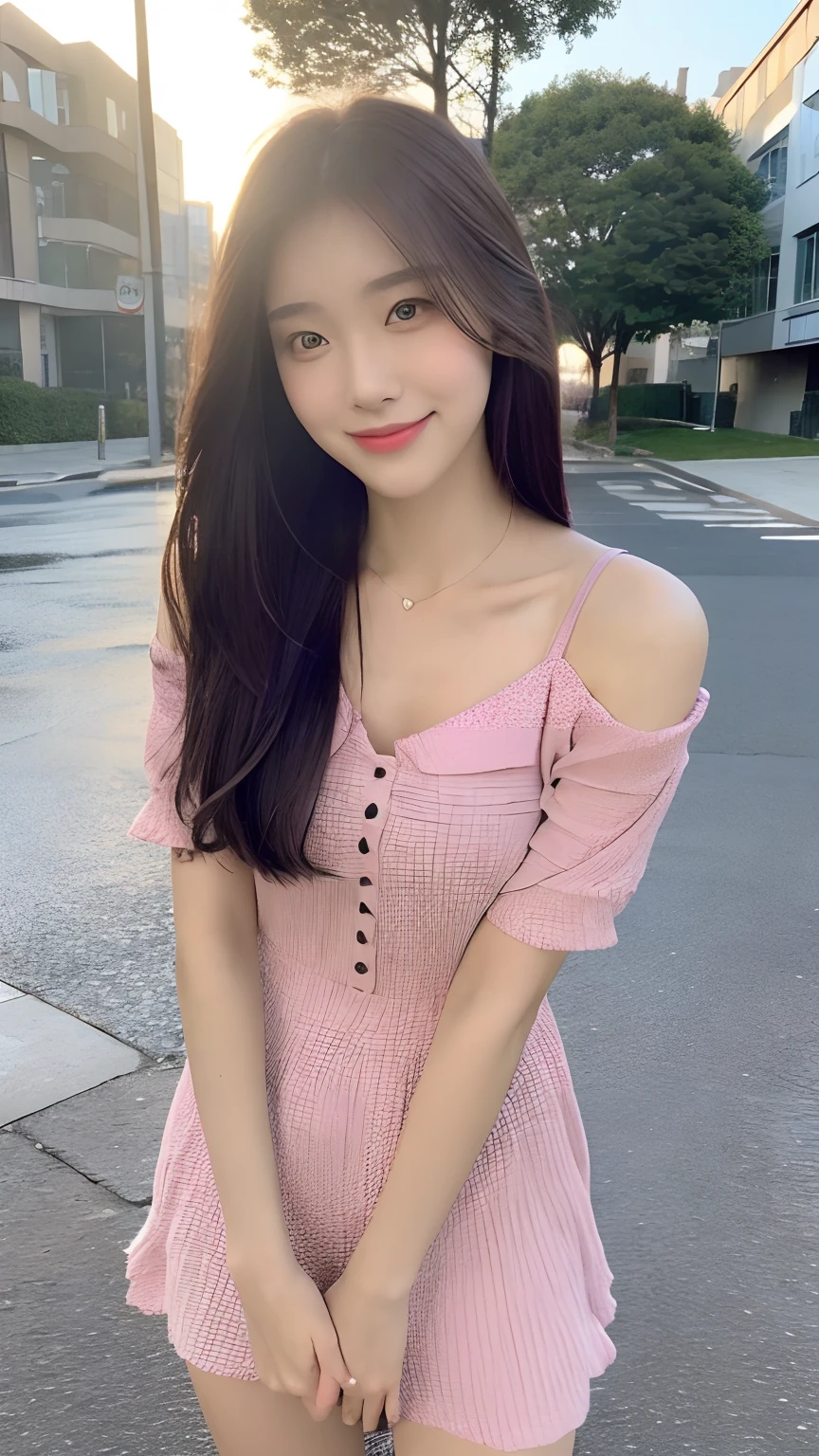 ((Best Quality, 8K, Masterpiece:1.3)), Focus: 1.2, Perfect Body Beauty: 1.4, Buttocks: 1.2, ((Hairstyle Random, Collarbone: 1.2)), (Short Skirt: 1.1) , (Rain, Street:1.3), Highly detailed face and skin texture, Fine eyes, Double eyelids, Whitened skin, Long hair, smile, Long legs: 1.5, Full body: 1.5, Best proportions of four fingers and one thumb, Smiley face, Face texture: 1.3, Sunshine, Summer, collarbone, beautiful eyes, real face, real skin, realistic face, realistic skin, detailed eyes, detailed facial features, detailed clothing features, detailed face, tight fit, tight fit, girl dress random, background office: 1.5, upper body shirt