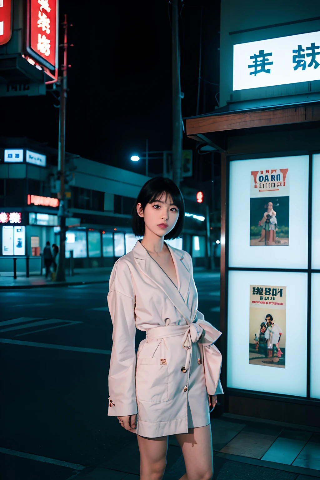 arafed woman standing in front of a sign that says igo, fujita goro, eichiro oda, chiho, fujita goro!, gregg araki, paru itagaki, eiko ishioka, shiori teshirogi, kiko mizuhara, e - girl, e-girl, kaiju-eiga